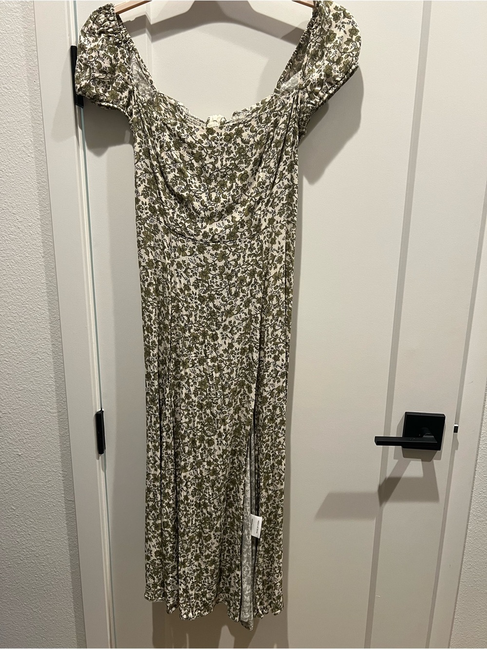 Women’s Olive Floral Midi Dress - Kourtney